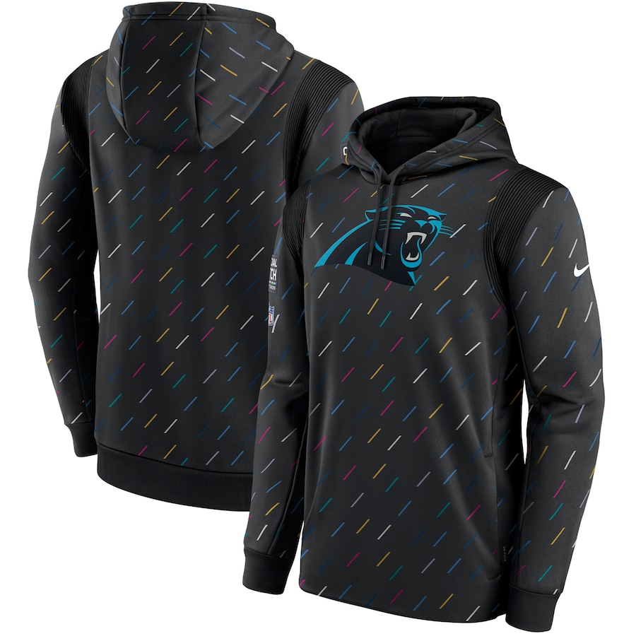 Women NFL Carolina Panthers 2025 Nike black hoodie->women nfl jersey->Women Jersey